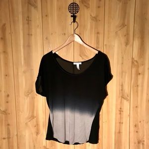 Boutique Ombré Tee with Sheer Back